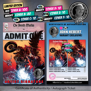 COMIC BOOK | THE DEVIL'S MISFITS #1: VARIANT EXCLUSIVE by John Hebert | VINYL JACKET, SET OF 2