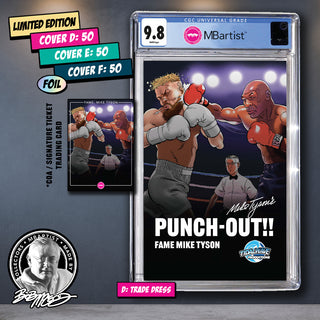 COMIC BOOK, PREORDER | FAME: MIKE TYSON'S PUNCH OUT!! EXCLUSIVE VARIANT by Bob McLeod | VS JAKE PAUL, CGC 9.8 BLUE LABEL