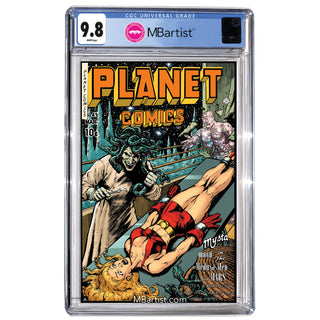COMIC BOOK, PREORDER | PLANET COMICS #41: PARTIAL GOLDEN AGE TRIBUTE by John Hebert  | CGC 9.8 BLUE LABEL