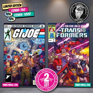 COMIC BOOK, PREORDER | G.I. JOE: ARAH #1 & TRANSFORMERS #1: VARIANT EXCLUSIVE by Steven Ahola | SET OF 2