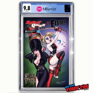 COMIC BOOK, PREORDER | HARLEY QUINN X ELVIRA #1: VARIANT EXCLUSIVE by Steven Ahola | CGC 9.8 BLUE LABEL