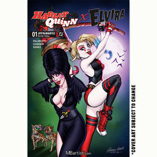 COMIC BOOK, PREORDER | HARLEY QUINN X ELVIRA #1: VARIANT EXCLUSIVE by Steven Ahola