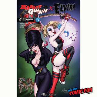 COMIC BOOK, PREORDER | HARLEY QUINN X ELVIRA #1: VARIANT EXCLUSIVE by Steven Ahola | SET OF 2