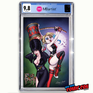 COMIC BOOK, PREORDER | HARLEY QUINN X ELVIRA #1: VARIANT EXCLUSIVE by Steven Ahola | CGC 9.8 BLUE LABEL