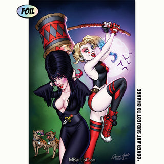 COMIC BOOK, PREORDER | HARLEY QUINN X ELVIRA #1: VARIANT EXCLUSIVE by Steven Ahola