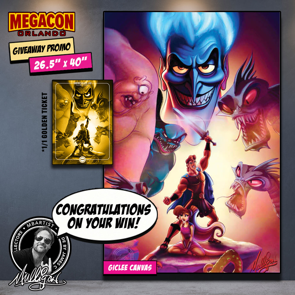 GOLDEN TICKET CLAIM | HERCULES #2 by James C. Mulligan | MEGACON – MBartist