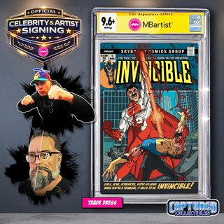 PREORDER | INVINCIBLE #1 VARIANT EXCLUSIVE BY STEVEN AHOLA | ARTIST TEAM-UP SIGNATURE | CGC 9.6+ YELLOW LABEL