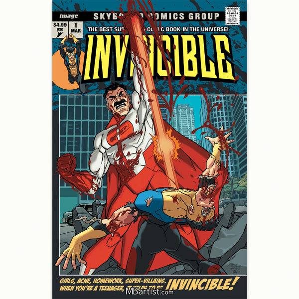 Invincible #1 エクスクルーシブ表紙 アメコミリーフ COMIC BOOK | INVINCIBLE #1: VARIANT EXCLUSIVE by Steven Ahola