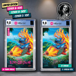 COMIC BOOK, PREORDER | LILO & STITCH #1: EXCLUSIVE VARIANT BY JAMES C. MULLIGAN | CGC 9.8 BLUE LABEL