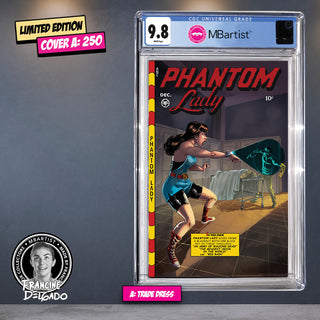 COMIC BOOK, PREORDER | PHANTOM LADY #15 PARTIAL FACSIMILE: Golden Age Tribute by Francine Delgado | CGC 9.8 BLUE LABEL