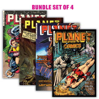 COMIC BOOK | PLANET COMICS #41, 51, 66, 70 PARTIAL FACSIMILE: Golden Age Tribute | SET OF 4