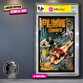 COMIC BOOK, PREORDER | PLANET COMICS #41 PARTIAL FACSIMILE: Golden Age Tribute by John Hebert | CGC 9.6+ YELLOW LABEL