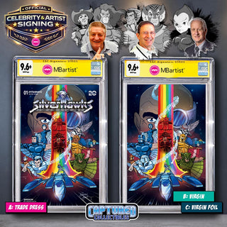 PREORDER | SILVERHAWKS #1: VARIANT EXCLUSIVE BY STEVEN AHOLA | ORIGINAL CAST SIGNATURE | CGC 9.6+ YELLOW LABEL