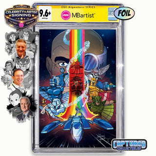 PREORDER | SILVERHAWKS #1: VARIANT EXCLUSIVE BY STEVEN AHOLA | ORIGINAL CAST SIGNATURE | CGC 9.6+ YELLOW LABEL