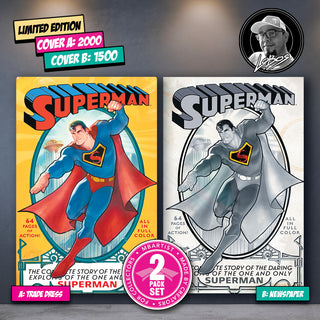 COMIC BOOK | SUPERMAN #1 FACSIMILE: VARIANT EXCLUSIVE by Pablo Villalobos | SET OF 2