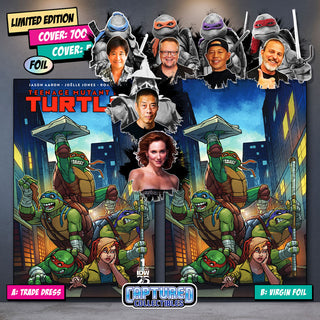 COMIC BOOK, PREORDER | TEENAGE MUTANT NINJA TURTLES #1: VARIANT EXCLUSIVE by Steven Ahola | TURTLE, APRIL & SHREDDER TEAM-UP SIGNATURE