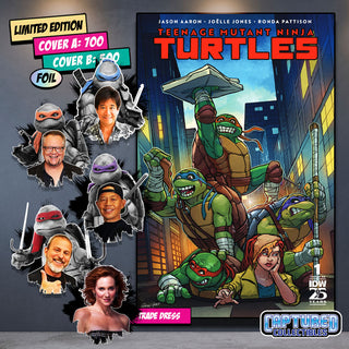 COMIC BOOK, PREORDER | TEENAGE MUTANT NINJA TURTLES #1: VARIANT EXCLUSIVE by Steven Ahola | TURTLE & APRIL TEAM-UP SIGNATURE