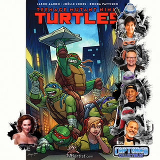 COMIC BOOK, PREORDER | TEENAGE MUTANT NINJA TURTLES #1: VARIANT EXCLUSIVE by Steven Ahola | TURTLE & APRIL TEAM-UP SIGNATURE