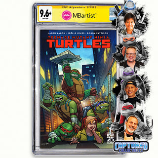 COMIC BOOK, PREORDER | TEENAGE MUTANT NINJA TURTLES #1: VARIANT EXCLUSIVE by Steven Ahola | TURTLE TEAM-UP SIGNATURE | CGC 9.6+ YELLOW LABEL