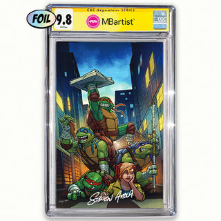 COMIC BOOK, PREORDER | TEENAGE MUTANT NINJA TURTLES #1: EXCLUSIVE VARIANT by Steven Ahola | CGC 9.6+ YELLOW LABEL