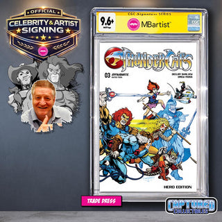 PREORDER | THUNDERCATS #3: VARIANT EXCLUSIVE BY JOHN HEBERT | LION-O SIGNATURE | CGC 9.6+ YELLOW LABEL
