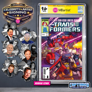 PREORDER | TRANSFORMERS #1, 40TH ANNIVERSARY EDITION BY STEVEN AHOLA | ORIGINAL CAST SIGNATURE | CGC 9.6+ YELLOW LABEL