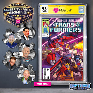 PREORDER | TRANSFORMERS #1, 40TH ANNIVERSARY EDITION BY STEVEN AHOLA | ORIGINAL CAST SIGNATURE | CGC 9.6+ YELLOW LABEL
