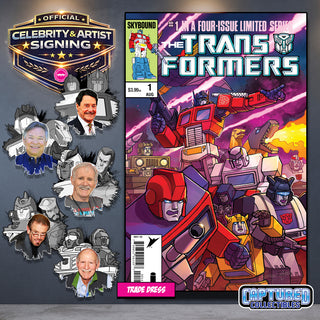PREORDER | TRANSFORMERS #1, 40TH ANNIVERSARY EDITION BY STEVEN AHOLA | ORIGINAL CAST SIGNATURE