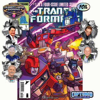 PREORDER | TRANSFORMERS #1, 40TH ANNIVERSARY EDITION BY STEVEN AHOLA | ORIGINAL CAST SIGNATURE