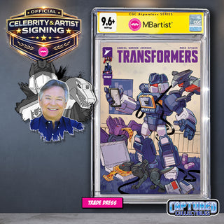 TRANSFORMERS #21: VARIANT EXCLUSIVE BY LEN NICHOLAS | SOUNDWAVE AND CASSETTES SIGNATURE | CGC 9.6+ YELLOW LABEL