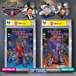 PREORDER | TRANSFORMERS THE MOVIE #1: VARIANT EXCLUSIVE BY STEVEN AHOLA | ORIGINAL CAST TEAM-UP | CGC 9.6+ YELLOW LABEL
