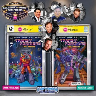 PREORDER | TRANSFORMERS THE MOVIE #1: VARIANT EXCLUSIVE BY STEVEN AHOLA | ORIGINAL CAST TEAM-UP | CGC 9.6+ YELLOW LABEL