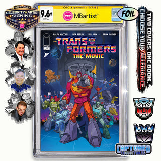 PREORDER | TRANSFORMERS THE MOVIE #1: VARIANT EXCLUSIVE BY STEVEN AHOLA | ORIGINAL CAST TEAM-UP | CGC 9.6+ YELLOW LABEL