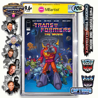 PREORDER | TRANSFORMERS THE MOVIE #1: VARIANT EXCLUSIVE BY STEVEN AHOLA | ORIGINAL CAST TEAM-UP | CGC 9.6+ YELLOW LABEL