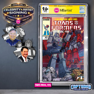 PREORDER | TRANSFORMERS THE MOVIE #3: VARIANT EXCLUSIVE BY STEVEN AHOLA | MEGATRON VS IRONHIDE SIGNATURE | CGC 9.6+ YELLOW LABEL