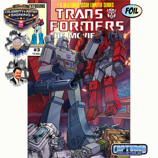 PREORDER | TRANSFORMERS THE MOVIE #3: VARIANT EXCLUSIVE BY STEVEN AHOLA | MEGATRON VS IRONHIDE SIGNATURE
