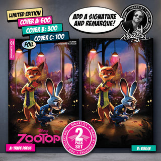 COMIC BOOK | ZOOTOPIA #1: VARIANT EXCLUSIVE by James C. Mulligan | SET OF 2