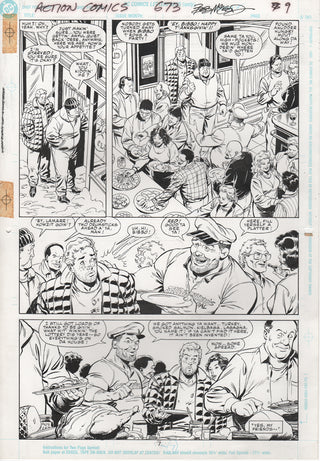 ACTION COMICS #673, PG.07, ORIGINAL ART by Bob McLeod