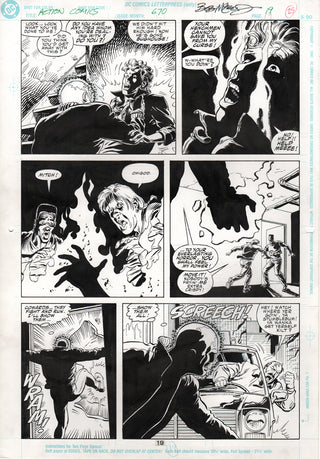 ACTION COMICS #670, PG.19, ORIGINAL ART by Bob McLeod