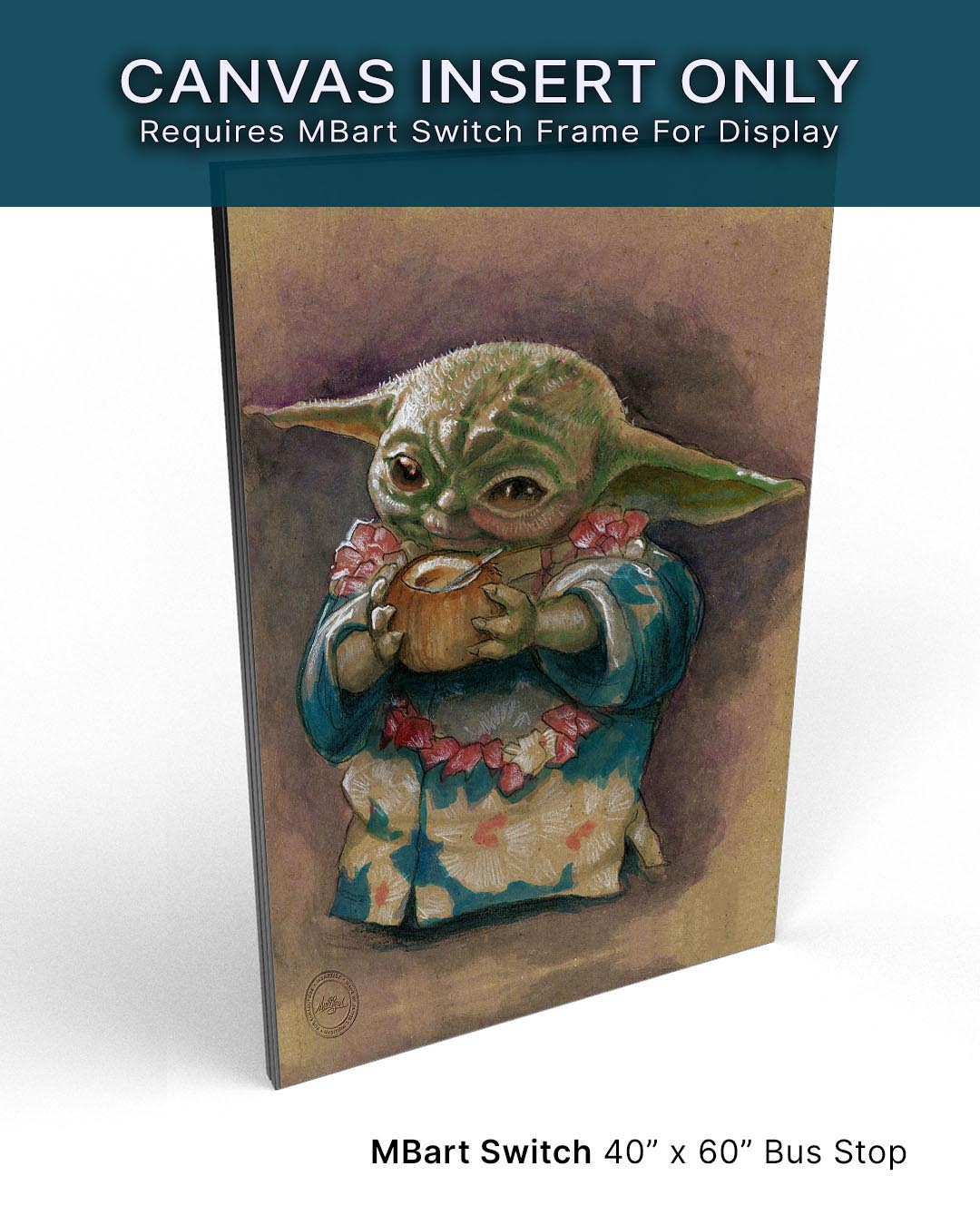 Baby Yoda The Mandalorian Artwork The Child Portrait Star Wars Fine Art  Giclée