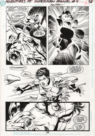ORIGINAL ART | ADVENTURES OF SUPERMAN ANNUAL #4, PG.38 by Bob McLeod